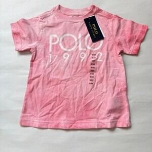 Kids‎ Polo Ralph Lauren T Shirt Pink Tie Dye 1992 Logo Size 3T